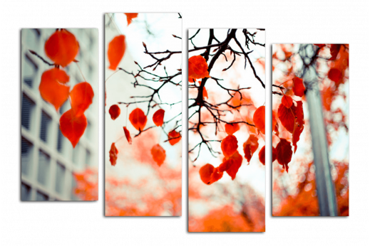 Модульная картина Осенняя листва